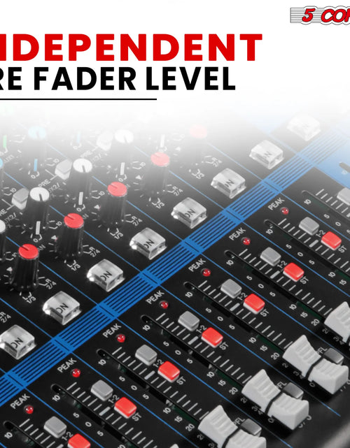 Load image into Gallery viewer, 5Core Audio DJ Mixer 12 Channel Sound Board Console W 99 DSP Effect 48V Phantom Power
