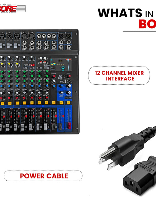 Load image into Gallery viewer, 5Core Audio DJ Mixer 12 Channel Sound Board Console W 99 DSP Effect 48V Phantom Power
