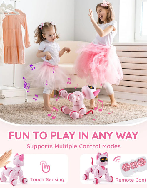 Load image into Gallery viewer, VEVOR RC Robot Cat Toy for Kid Talking Dancing Touch Remote Control Programmable
