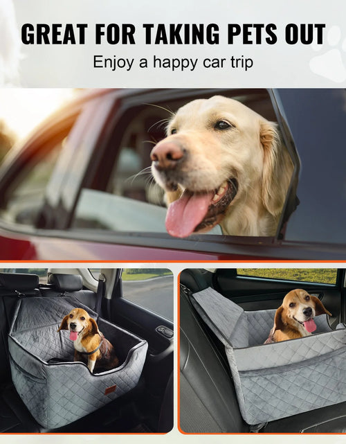 Load image into Gallery viewer, VEVOR Dog Booster Car Seat Pet Car Seat for Medium Large Dog up to 55 Lbs Gray
