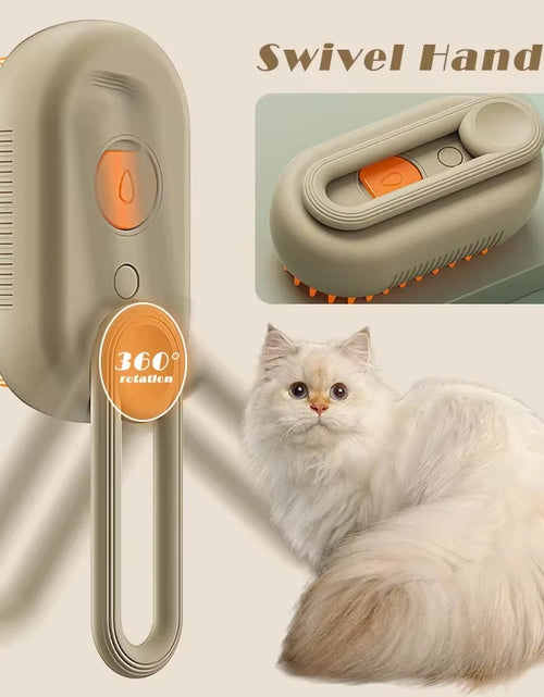 Load image into Gallery viewer, 3In1 Steam Brush Steam Cats Comb Water Steam Cat Brush Electric Spray Hair Brushes Cats Massage Grooming Hair Removal Comb

