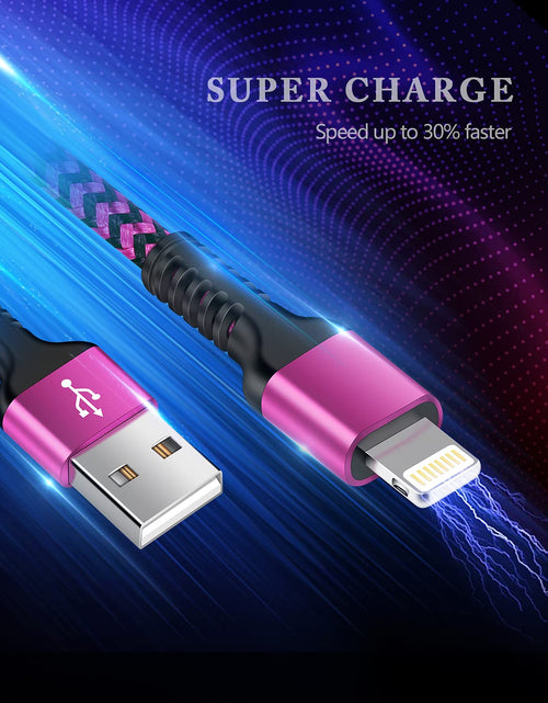 Load image into Gallery viewer, Rapid Charging Iphone Cable, Apple MFI Certified Extension Charging USB Wire, Long Braided Data Sync Transfer Power Line for Iphone 14 13 12 11 Pro Max/10/Xs/Xr/Se, USB to Lightning Cord 10FT | 2Pcs
