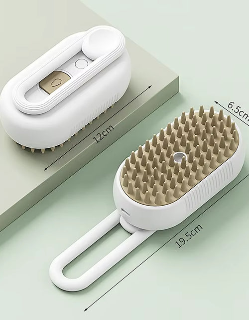 Load image into Gallery viewer, 3In1 Steam Brush Steam Cats Comb Water Steam Cat Brush Electric Spray Hair Brushes Cats Massage Grooming Hair Removal Comb
