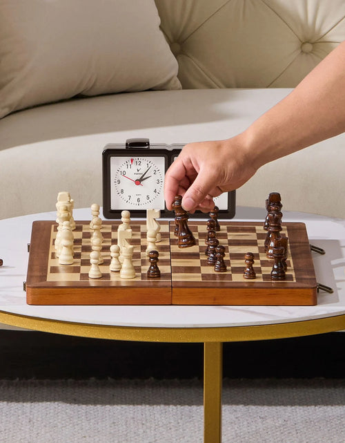 Load image into Gallery viewer, VEVOR Magnetic Wooden Chess Set, 15 Inch 2-IN-1 Chess Checkers Game Set, Folding Chess Board Games for Adults Kids, 2 Queens Portable Travel Gift Chess Set for Tournament Professional Beginner
