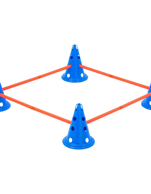 Load image into Gallery viewer, VEVOR Dog Agility Hurdle Cone Set 6 PCS Kit-12 Xcones 6 Xagility Rods with Bag
