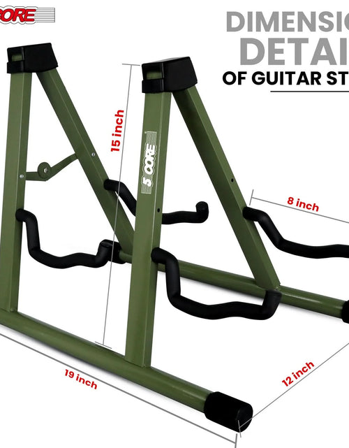 Load image into Gallery viewer, 5Core Double Guitar Stand Floor Adjustable a Frame Folding Acoustic Electric Guitars Holder Stands
