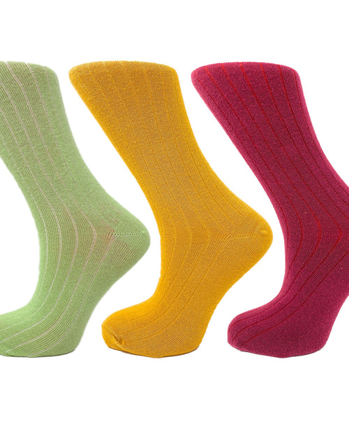 Load image into Gallery viewer, 3 Pairs of Women&#39;S Mid-Calf Colorful Socks - Soft, Breathable, &amp; Moisture-Wicking
