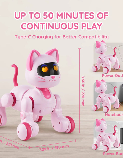 Load image into Gallery viewer, VEVOR RC Robot Cat Toy for Kid Talking Dancing Touch Remote Control Programmable
