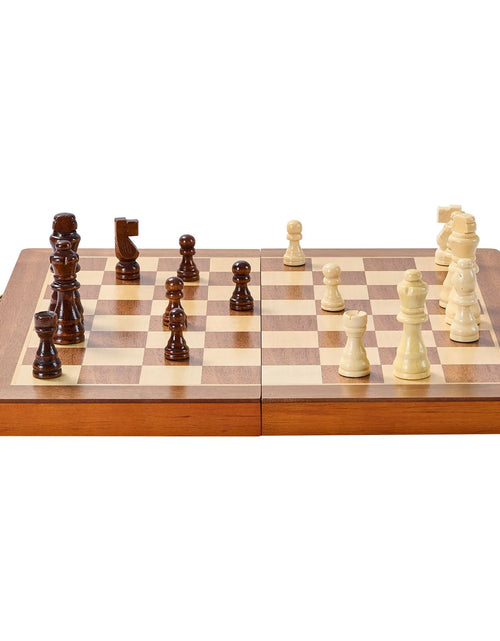 Load image into Gallery viewer, VEVOR Magnetic Wooden Chess Set, 15 Inch 2-IN-1 Chess Checkers Game Set, Folding Chess Board Games for Adults Kids, 2 Queens Portable Travel Gift Chess Set for Tournament Professional Beginner
