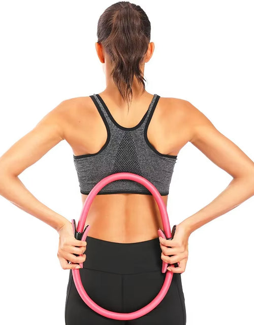 Load image into Gallery viewer, 38Cm Yoga Fitness Pilates Ring Women Girls Circle Magic Dual Exercise Home Gym Workout Sports Lose Weight Body Resistance 6Color

