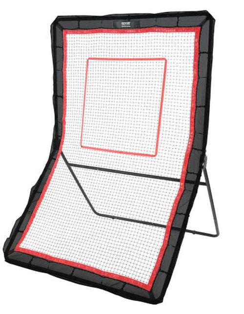 Load image into Gallery viewer, VEVOR Lacrosse Rebounder for Backyard, 5X7 Ft Volleyball Bounce Back Net, Pitchback Throwback Baseball Softball Return Training Screen, Adjustable Angle Shooting Practice Training Wall with Target
