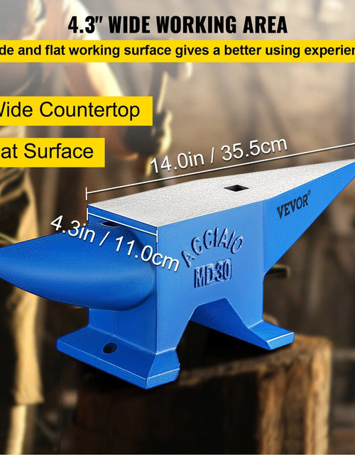Load image into Gallery viewer, VEVOR Pro Horn Anvil , 30KG/66.1LBS Weight Steel Anvil Blacksmith Blacksmith Anvil, Portable Rugged Cast Iron Anvil Blacksmith Anvil Stable Workbench Blacksmith Forge Anvil Tool
