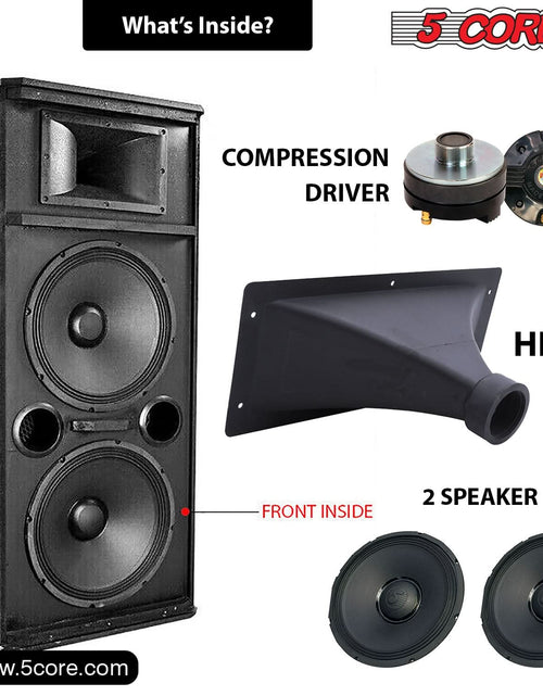 Load image into Gallery viewer, 5Core Portable Cabinet PA DJ Speaker System 15 Inch 4000W Passive 3 Way Loudspeaker

