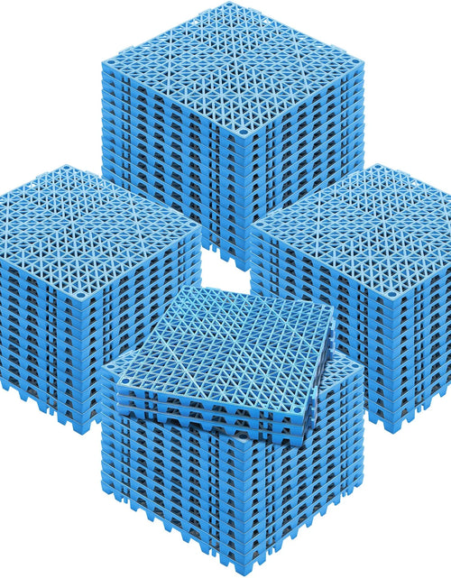 Load image into Gallery viewer, VEVOR Interlocking Tile 55PCS Blue, Drainage Tiles 12 X 12 Splicing, Soft PVC Interlocking Drainage Floor Tiles, Non-Slip Drainage Holes for Restroom, Bathroom, Kitchen, Pool, Wet Areas, Blue
