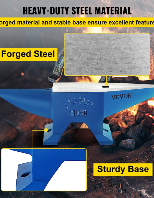 Load image into Gallery viewer, VEVOR Pro Horn Anvil , 30KG/66.1LBS Weight Steel Anvil Blacksmith Blacksmith Anvil, Portable Rugged Cast Iron Anvil Blacksmith Anvil Stable Workbench Blacksmith Forge Anvil Tool
