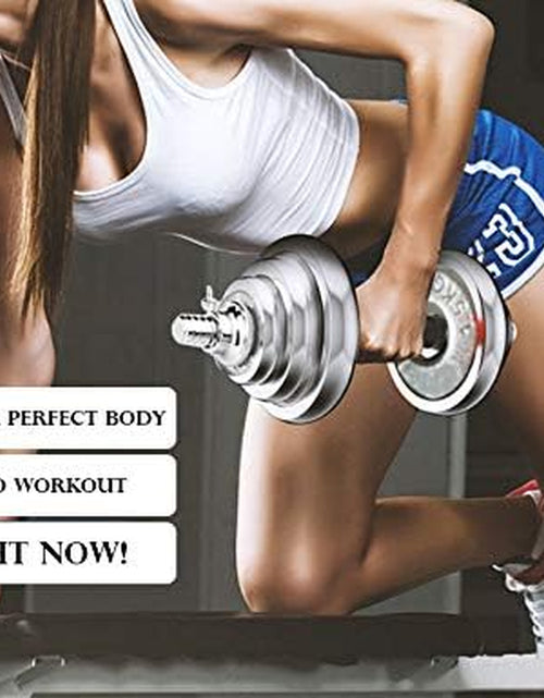 Load image into Gallery viewer, Cast Iron Adjustable Dumbbell Barbell Set (110LB/66LB/44LB), Weight with Connecting Rod 2 in 1 Home Body Workout Exercise Equipment for Men and Woman…
