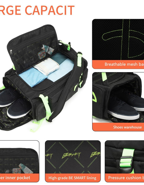 Load image into Gallery viewer, BE SMART 50L Extra Large Gym Backpack for Men, Big Gym Bag with Shoes Compart...

