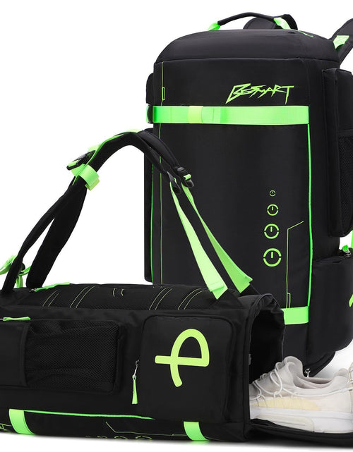 Load image into Gallery viewer, BE SMART 50L Extra Large Gym Backpack for Men, Big Gym Bag with Shoes Compart...
