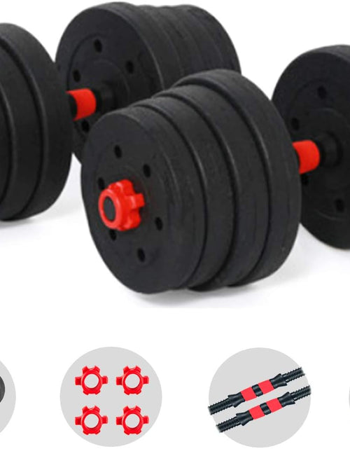 Load image into Gallery viewer, Adjustable Dumbbell Barbell Set (88LB/66LB/44LB) Weight with Connecting Rod 2 in 1 Home Body Workout Exercise Equipment for Men and Woman
