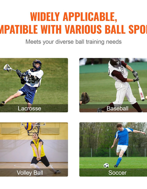 Load image into Gallery viewer, VEVOR Lacrosse Rebounder for Backyard, 5X7 Ft Volleyball Bounce Back Net, Pitchback Throwback Baseball Softball Return Training Screen, Adjustable Angle Shooting Practice Training Wall with Target
