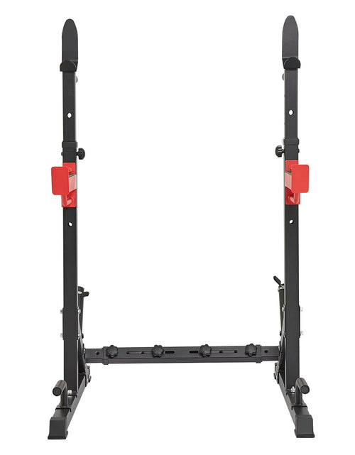 Load image into Gallery viewer, VEVOR Squat Stand Power Rack, Multi-Functional Barbell Rack with Hook, Weight Plate Storage Attachment, Adjustable Free Bench Press Stands, Max Load 600 Lbs Steel Exercise Squat Stand for Gym/Home Gym
