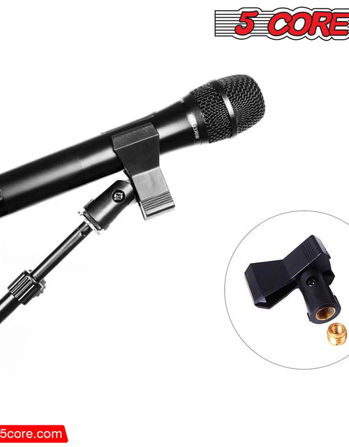 Load image into Gallery viewer, 5 Core Microphone Clip Holder 5 Pieces with Screw Adapters 5/8 to 3/8 Inch

