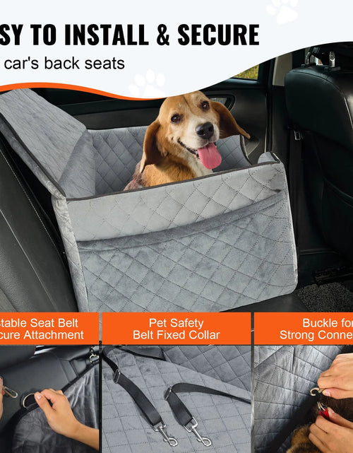Load image into Gallery viewer, VEVOR Dog Booster Car Seat Pet Car Seat for Medium Large Dog up to 55 Lbs Gray
