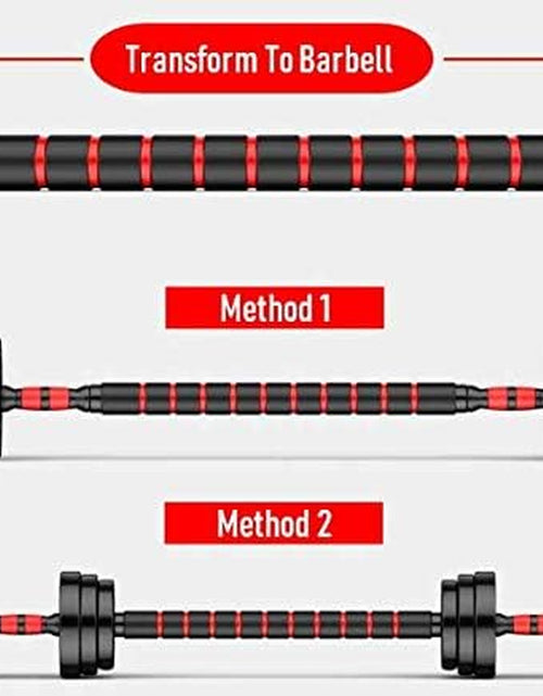 Load image into Gallery viewer, Adjustable Dumbbell Barbell Set (88LB/66LB/44LB) Weight with Connecting Rod 2 in 1 Home Body Workout Exercise Equipment for Men and Woman
