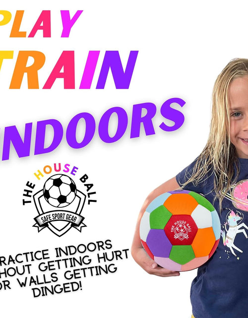 Load image into Gallery viewer, The House Ball - the Original Soft and Safe Indoor Soccer Ball Size 4 - Creat...
