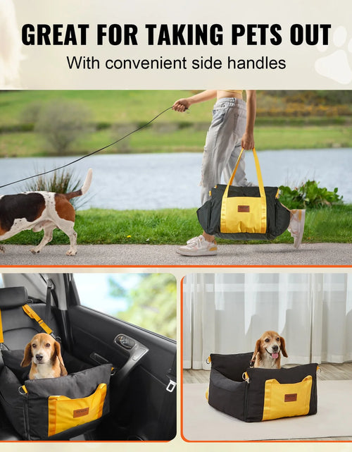 Load image into Gallery viewer, VEVOR Dog Booster Car Seat Pet Car Seat for Small Dog up to 25Lbs Black
