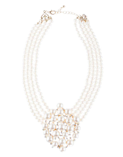 Load image into Gallery viewer, Bridal Wedding Jewelry Set Necklace Earring Crystal Rhinestone SM V Drop GD
