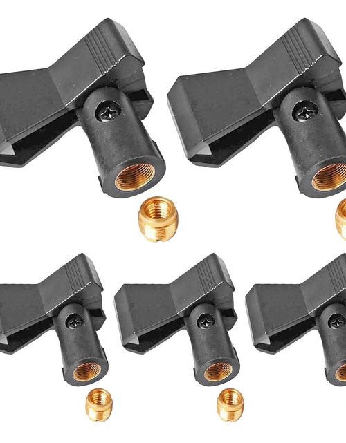 Load image into Gallery viewer, 5 Core Microphone Clip Holder 5 Pieces with Screw Adapters 5/8 to 3/8 Inch
