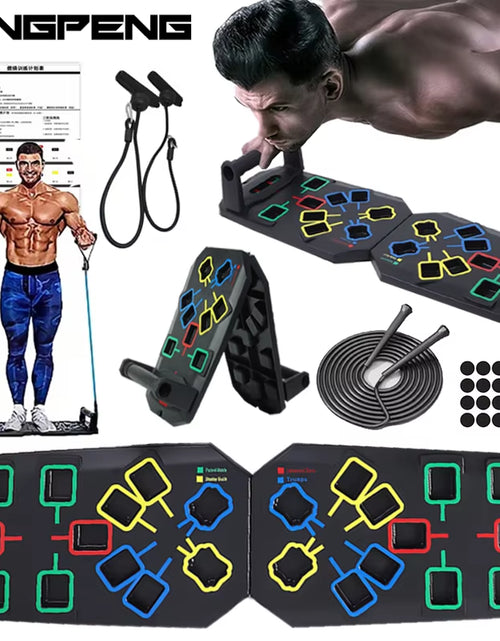Load image into Gallery viewer, Multifunctional Folding Push up Board Set Bracket Abdominal Muscle Training Equipment Portable Push up Board Exercise Training
