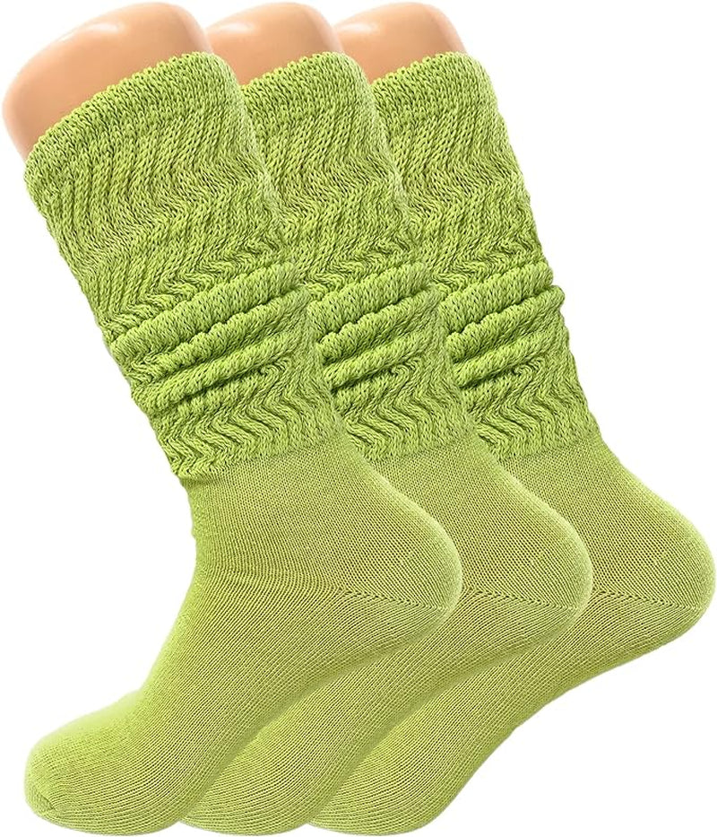 Women'S Slouch Knee High Socks – 3 Pairs, Size 9-11 | Soft, Breathable & Versatile