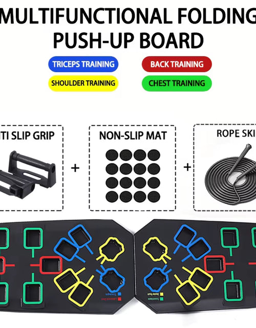 Load image into Gallery viewer, Multifunctional Folding Push up Board Set Bracket Abdominal Muscle Training Equipment Portable Push up Board Exercise Training
