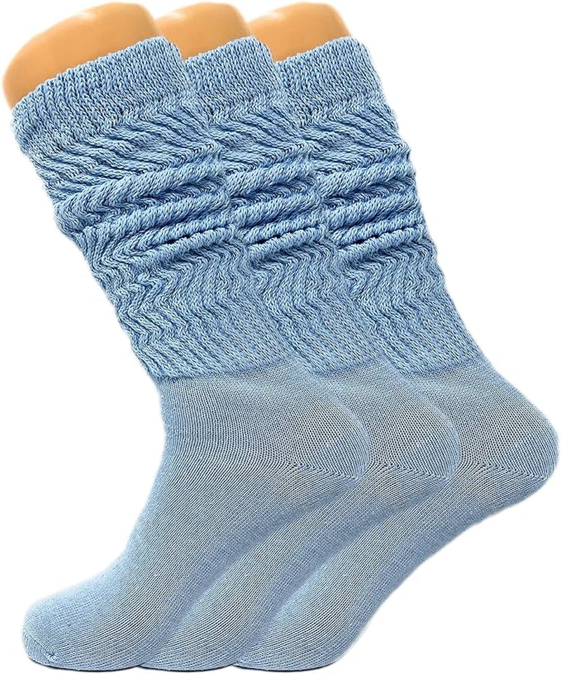 Women'S Slouch Knee High Socks – 3 Pairs, Size 9-11 | Soft, Breathable & Versatile
