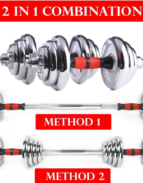 Load image into Gallery viewer, Cast Iron Adjustable Dumbbell Barbell Set (110LB/66LB/44LB), Weight with Connecting Rod 2 in 1 Home Body Workout Exercise Equipment for Men and Woman…
