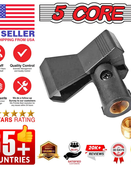 Load image into Gallery viewer, 5 Core Microphone Clip Holder 5 Pieces with Screw Adapters 5/8 to 3/8 Inch
