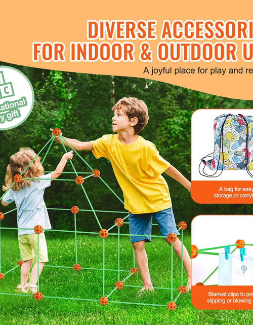 Load image into Gallery viewer, VEVOR Tent Fort Building Kit for Kids Glow in the Dark STEM Construction Toy 85P
