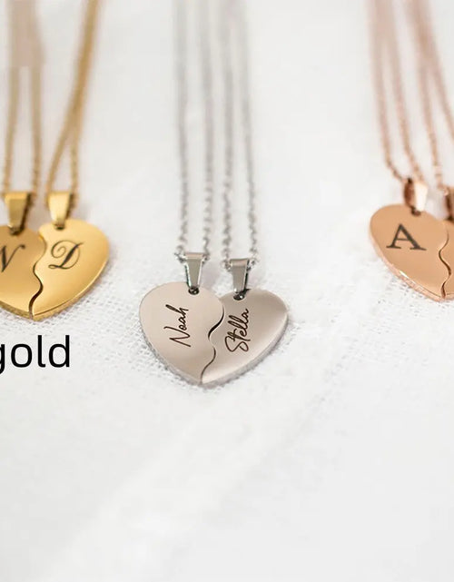 Load image into Gallery viewer, Personalized Stainless Steel Heart-Shaped Necklace-Personalized Necklace
