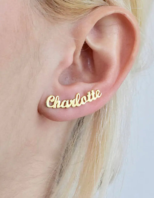 Load image into Gallery viewer, DIY Custom English Letter Name Earrings Personalized Custom Earrings Holiday Gift

