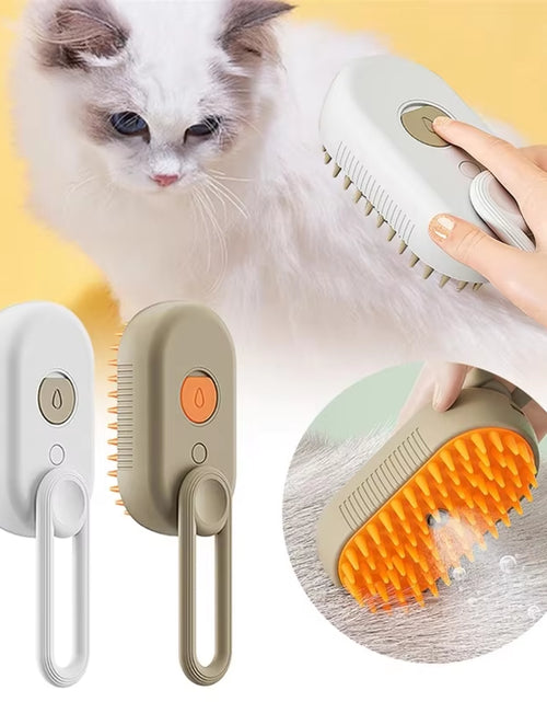 Load image into Gallery viewer, 3In1 Steam Brush Steam Cats Comb Water Steam Cat Brush Electric Spray Hair Brushes Cats Massage Grooming Hair Removal Comb
