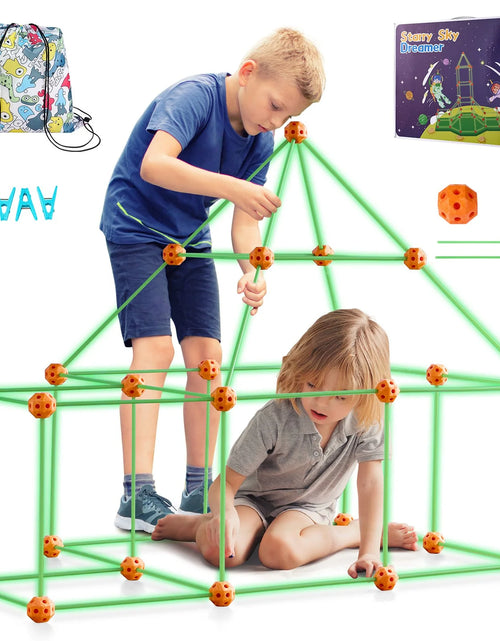 Load image into Gallery viewer, VEVOR Tent Fort Building Kit for Kids Glow in the Dark STEM Construction Toy 85P
