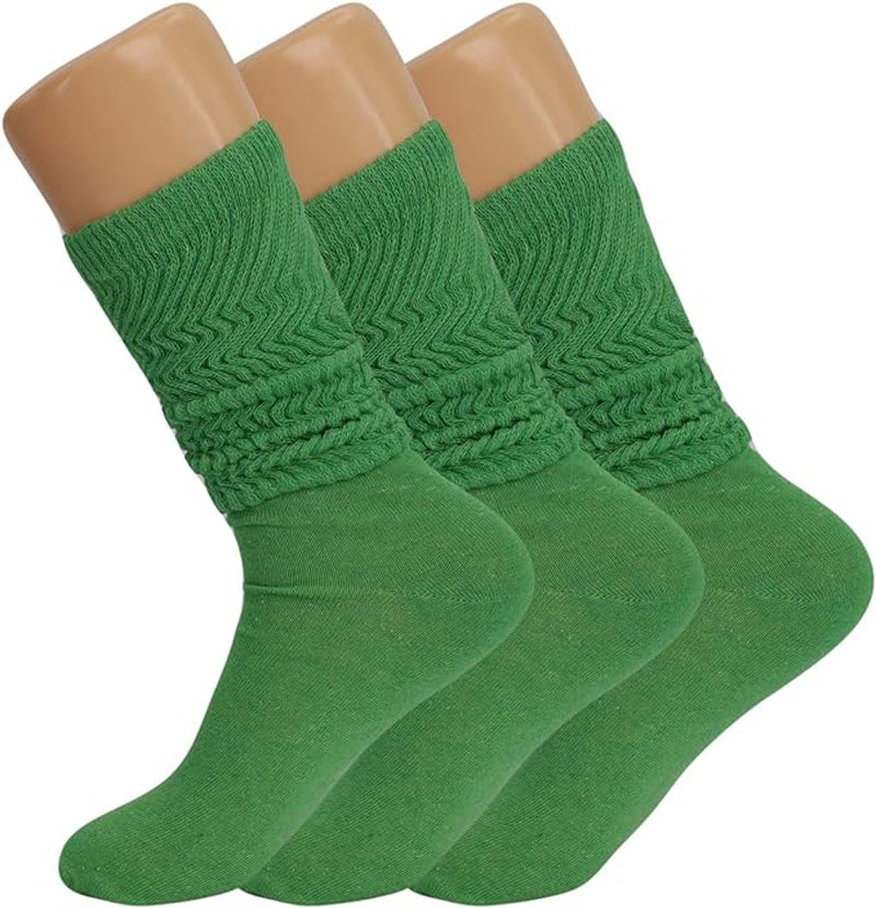 Women'S Slouch Knee High Socks – 3 Pairs, Size 9-11 | Soft, Breathable & Versatile