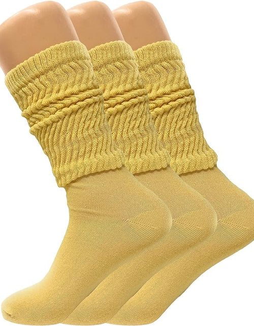 Load image into Gallery viewer, Women&#39;S Slouch Knee High Socks – 3 Pairs, Size 9-11 | Soft, Breathable &amp; Versatile
