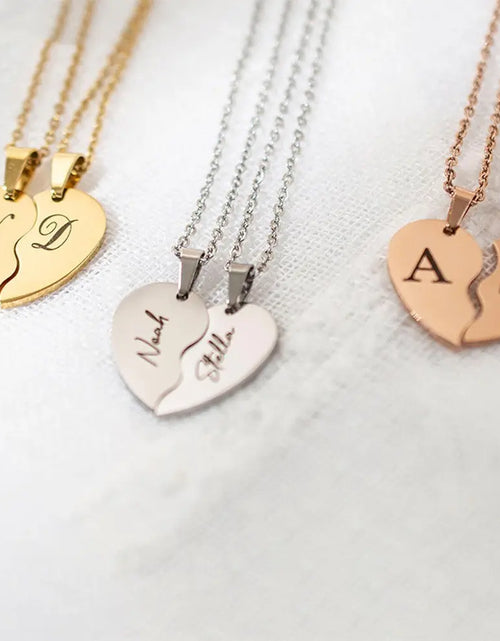 Load image into Gallery viewer, Personalized Stainless Steel Heart-Shaped Necklace-Personalized Necklace
