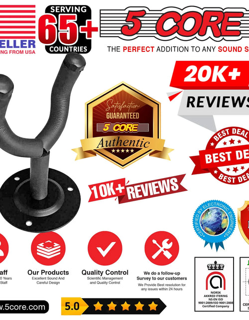 Load image into Gallery viewer, 5 Core Guitar Wall Mount Hanger Display Guitar Wall Holder Hook W Screws Soft Padding
