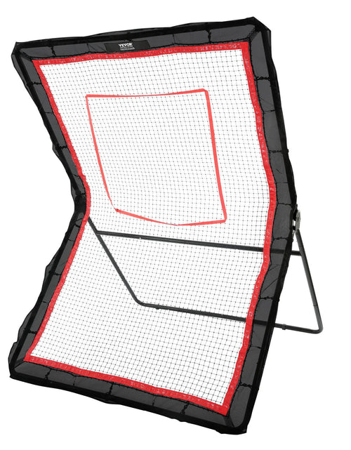 Load image into Gallery viewer, VEVOR Lacrosse Rebounder for Backyard, 5X7 Ft Volleyball Bounce Back Net, Pitchback Throwback Baseball Softball Return Training Screen, Adjustable Angle Shooting Practice Training Wall with Target
