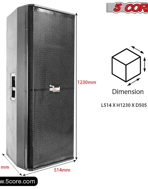 Load image into Gallery viewer, 5Core Portable Cabinet PA DJ Speaker System 15 Inch 4000W Passive 3 Way Loudspeaker
