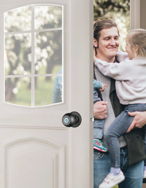 Load image into Gallery viewer, VEVOR Smart Door Knob, Biometric Door Lock Bluetooth Smart Lock, Fingerprint Smart Lock with APP Control, Easy Installation Door Lock, for Home Bedrooms, Cloakroom, Hotels, Apartments Offices, Black
